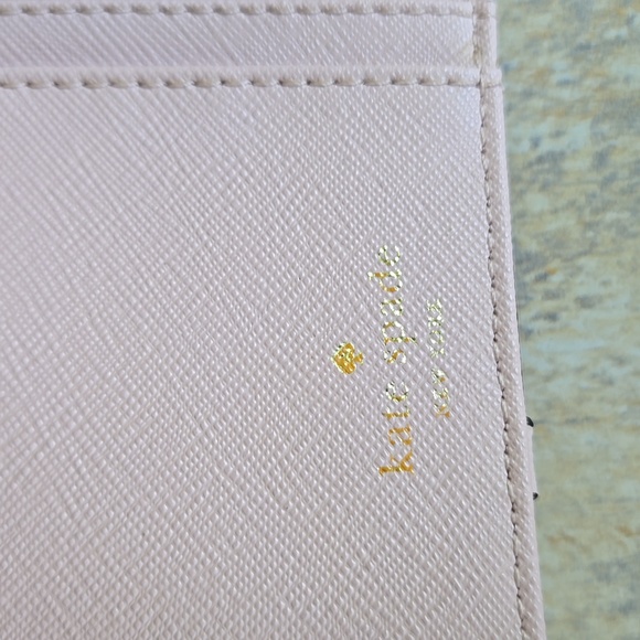 kate spade Ballet Pink Cross-grain Leather Wallet with Studded Bow - Picture 6 of 16